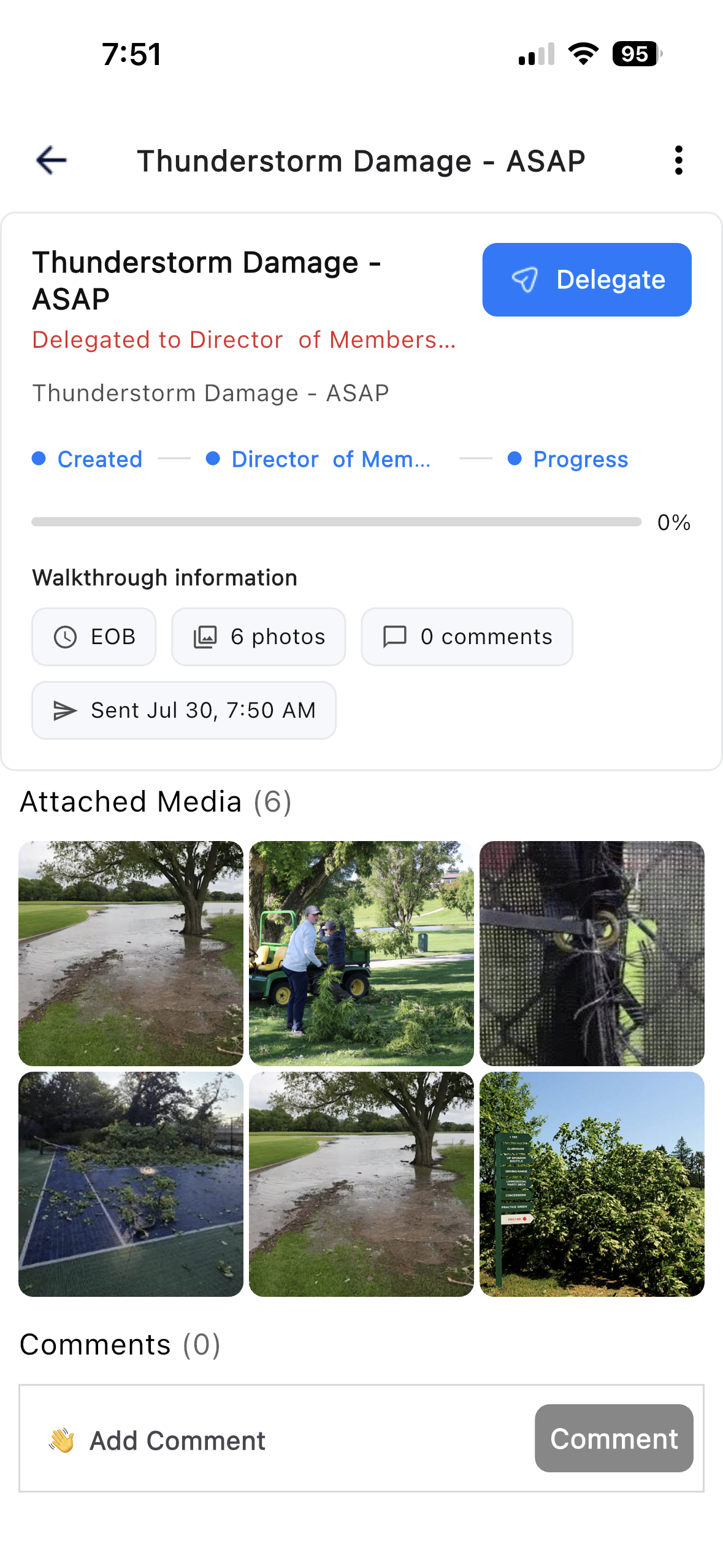 Storm damage walkthrough